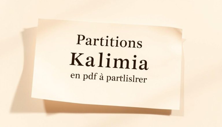 Partitions kalimba faciles en pdf à imprimer