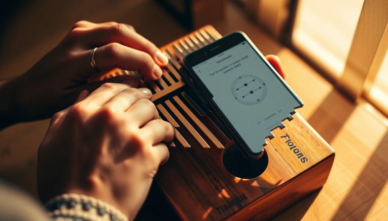 Accorder un kalimba avec une application mobile