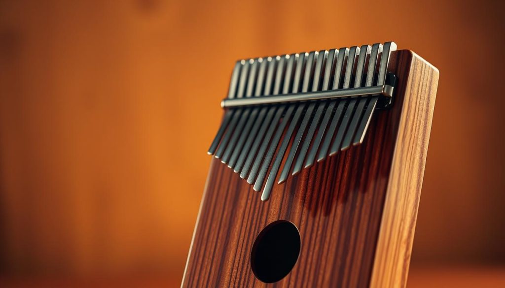 A detailed, high-resolution image of a mesure kalimba, showcasing its intricate design and the rhythmic nature of the instrument. Situated against a softly blurred, warm-toned background, the kalimba is the focal point, illuminated by gentle, directional lighting that accentuates its contours and the subtle variations in the wood grain. The image captures the kalimba at a slight angle, inviting the viewer to appreciate the instrument's unique shape and the precise placement of its metal tines. The overall mood is one of thoughtful contemplation, reflecting the meditative quality of the kalimba's musical expression. A detailed, high-resolution image of a mesure kalimba, showcasing its intricate design and the rhythmic nature of the instrument. Situated against a softly blurred, warm-toned background, the kalimba is the focal point, illuminated by gentle, directional lighting that accentuates its contours and the subtle variations in the wood grain. The image captures the kalimba at a slight angle, inviting the viewer to appreciate the instrument's unique shape and the precise placement of its metal tines. The overall mood is one of thoughtful contemplation, reflecting the meditative quality of the kalimba's musical expression.